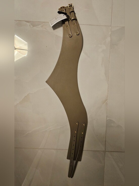 Enora Taupe Belt • Maison Boinet Haute Cuir Corset Wide Belt Taupe Grey Color Xs NEW WITH TAGS